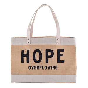 Market Tote- Jute & Leather