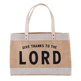 Market Tote- Jute & Leather