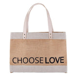 Market Tote- Jute & Leather