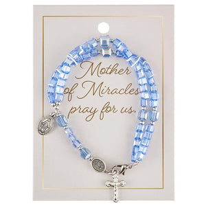 Miraculous Rhinestone Rosary Bracelet