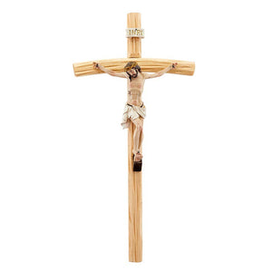 12" Wood Crucifix Resin Corpus