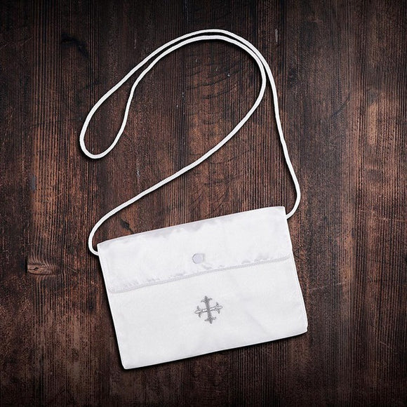 Embroidered Cross First Communion Purse
