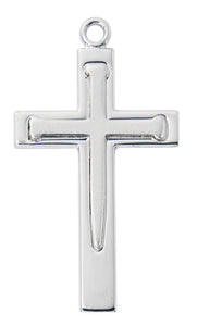 1 1/4 SS Cross with Nail Feature 24 Inch Chain