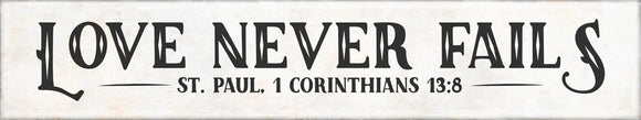 Love Never Fails St Paul 1 Corinthians Quote Plaque