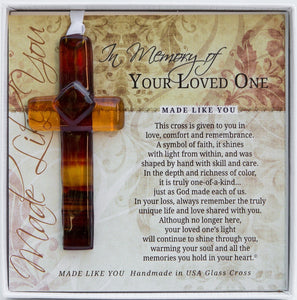 Made Like You Handmade Memorial Gift Glass Cross