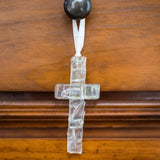 Irish Baby Blessing Handmade Mosaic Glass Cross