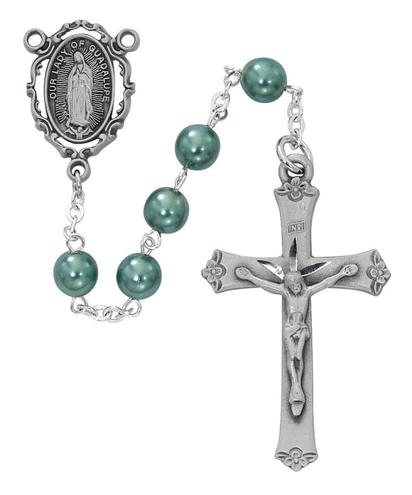 Teal Pearl OLO Guadalupe Rosary