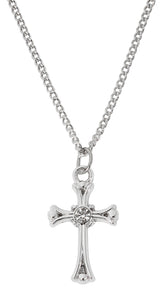 Crystal Set Cross 16-18 Inch Adjustable Chain