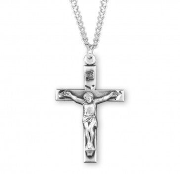 SS Hand Engraved Crucifix 18 Inch Chain