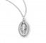 Small Step Cut Edge Miraculous Medal Necklace