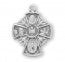 SS Small Holy Spirit 4 Way Medal Necklace