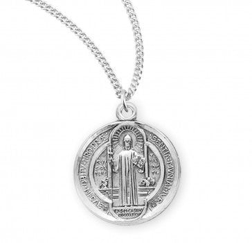 St Benedict SS Medium Round Necklace