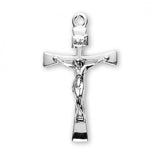 Polished SS .9" Maltese Crucifix Necklace 18" Chain