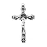 Fancy 1" SS Crucifix Necklace 18" Chain