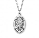 St Gabriel Large SS Medal 24 Inch Chain