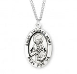 St Thomas More Large SS Medal 24 Inch Chain