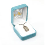 Rectangular SS Miraculous Medal Necklace