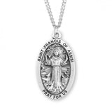 St Francis of Assisi with Animals SS Medal 20 Inch Chain