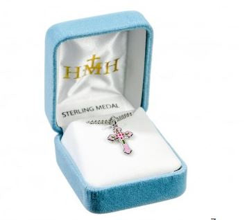 Hand Painted Pink Enameled .8