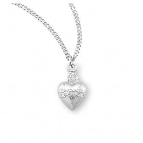Sacred Heart SS Pendant Necklace