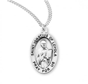 St Ignatius of Loyola SS Medal 20 Inch Chain