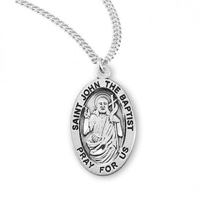St John the Baptist SS Medal .9- 20 Inch Chain