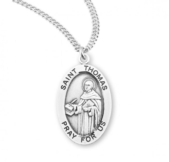 St Thomas Aquinas SS Medal 20 Inch Chain