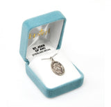 St Joan Of Arc SS .9" Small Oval Medal Necklace 18" Chain