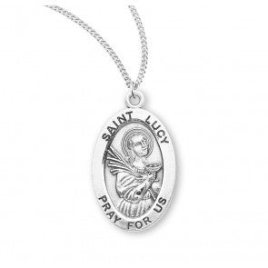 St Lucy SS Small Oval Necklace