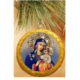 Russian Icon Round Christmas Ornament