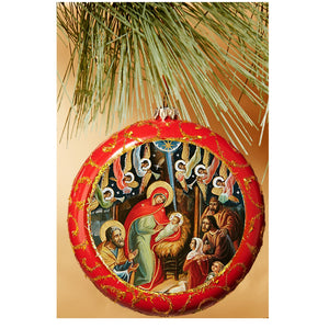 Russian Icon Round Christmas Ornament