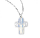 Swarovski Crystal .9" Cross Pendant Necklace 18" Chain