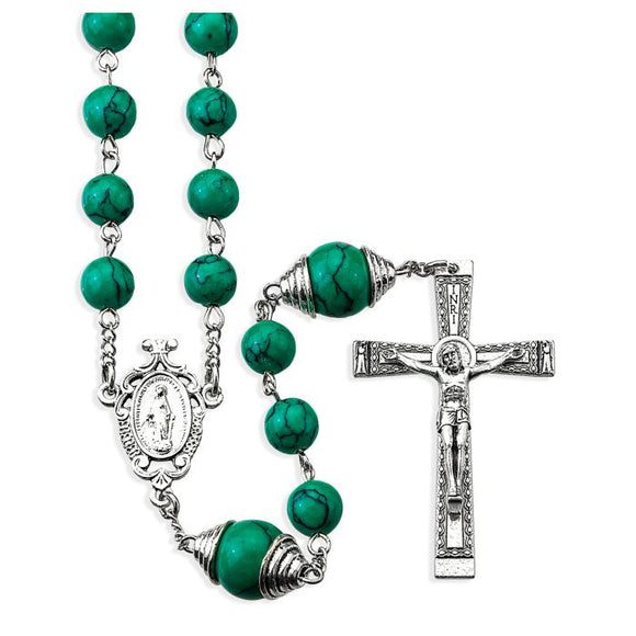 8mm Imperial Jasper Bead Rosary