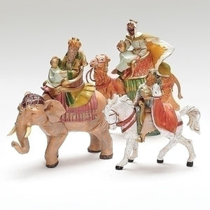 5" 3 Piece Three Kings on Animals Set