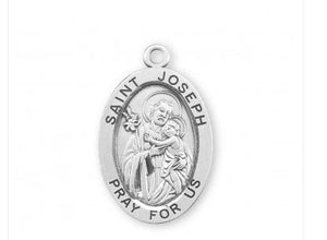 SS St Joseph Large Oval 24 Inch Chain