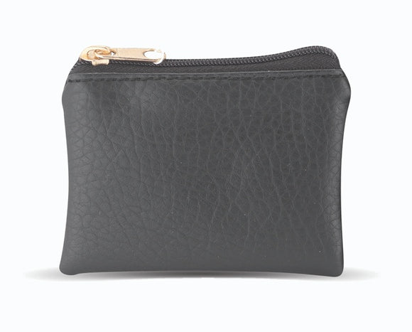 Leatherette Textured Zipper Rosary Pouch