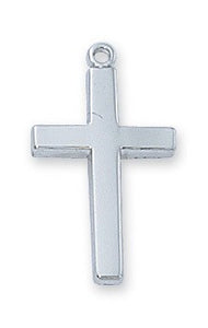 Medium SS Cross Necklace 18 Inch Chain