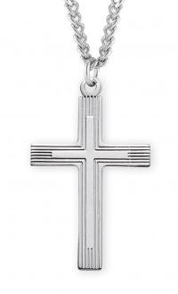 Sterling Silver Cross 24 Inch Chain