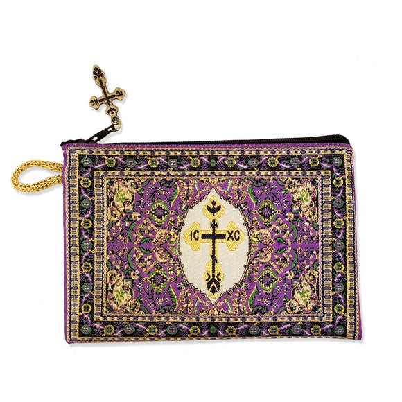 Medium Woven Tapestry Rosary Pouch
