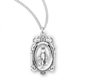 SS Miraculous Medal With Angels Necklace