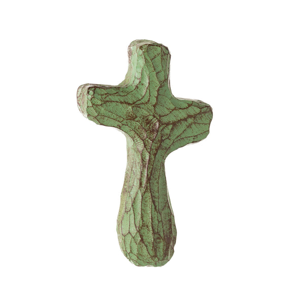 Patina Bronze Journey Holding Cross