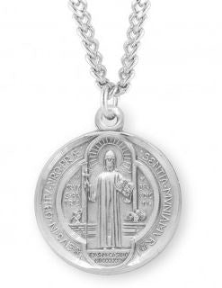 SS St Benedict Round Jubilee Medal 24 Inch Chain