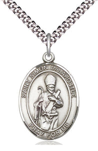 St Simon the Apostle SS Large Oval Necklace