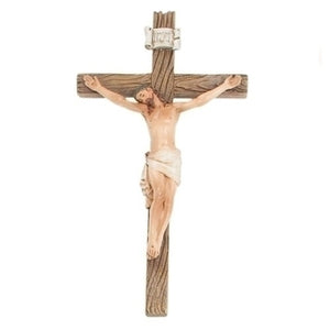 8" Resin Painted Wall Crucifix
