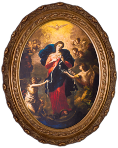 12" x 16" Mary Undoer of Knots Canvas in Oval Frame