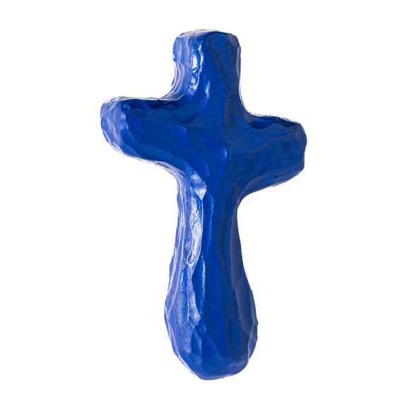 Blue Journey Holding Cross