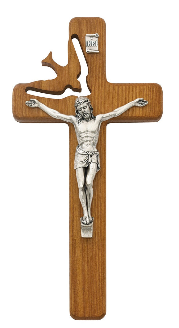 8” Walnut Holy Spirit Crucifix