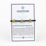 Gratitude Blessing Bracelet - Silver/Crystal