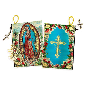 Medium Woven Tapestry Rosary Pouch