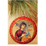 Russian Icon Round Christmas Ornament